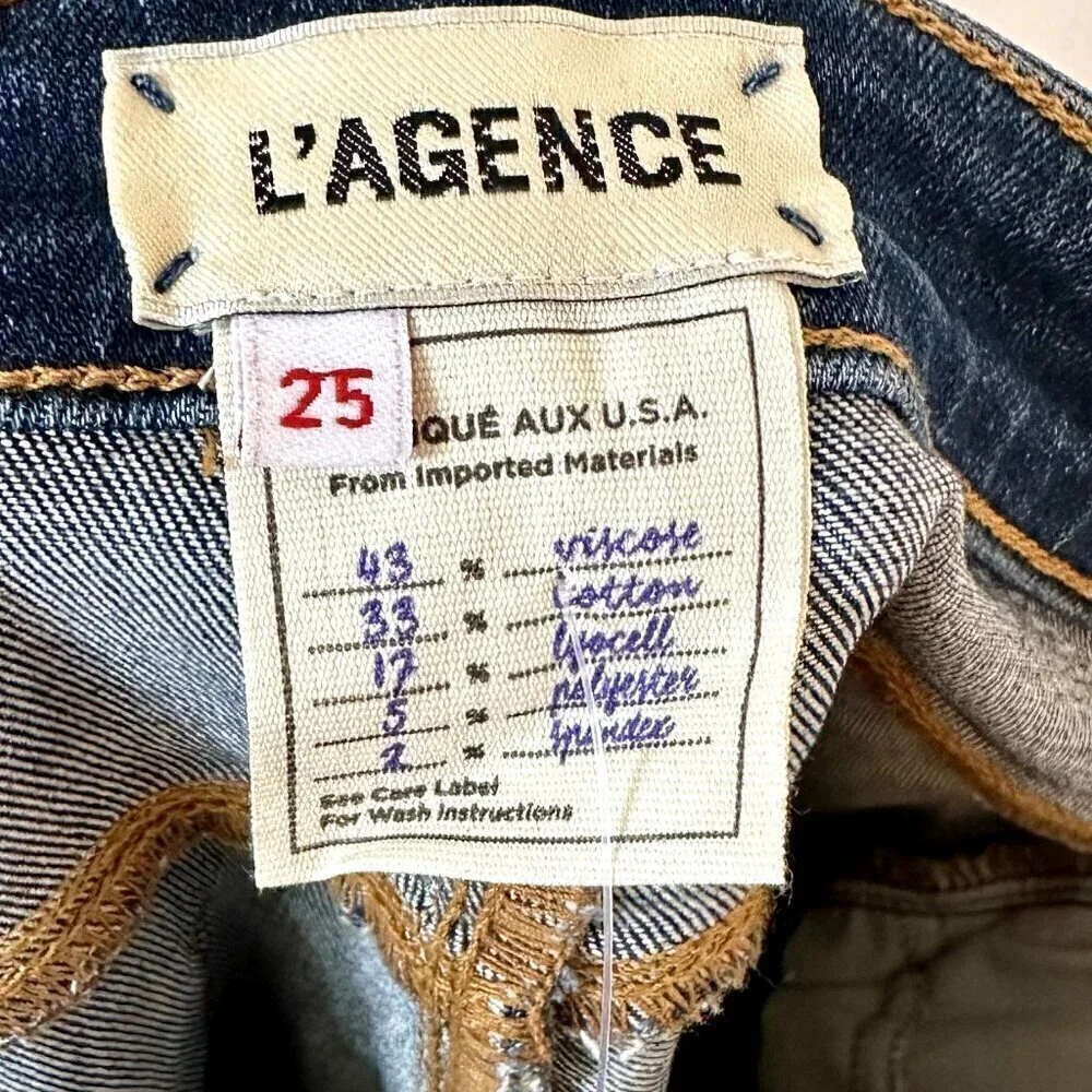 NWT L'AGENCE Margot High Rise Skinny Jean in Fleetwood - Size 25